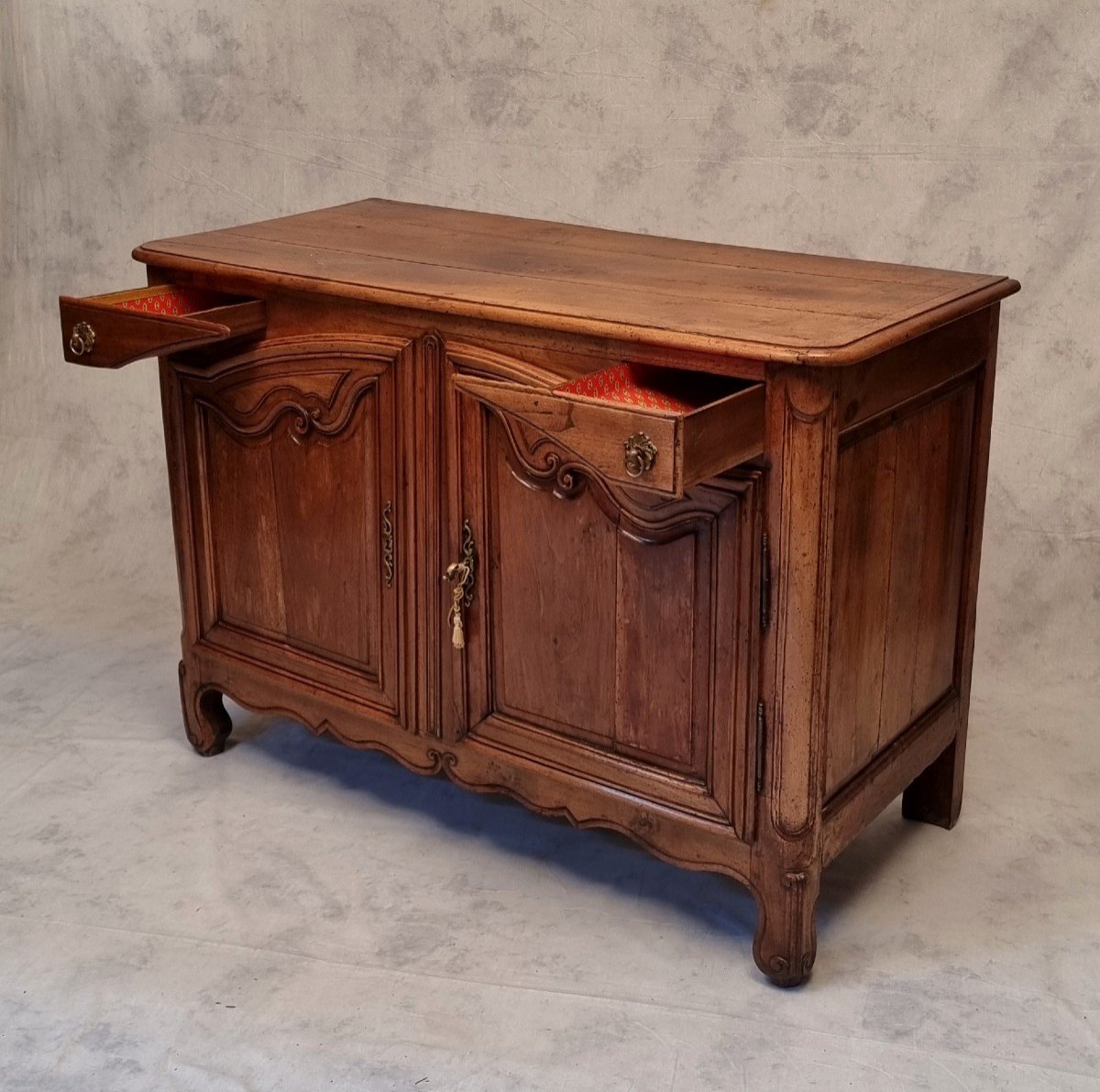 Hunting Buffet Louis XV Period - Molded Walnut - 18th-photo-4