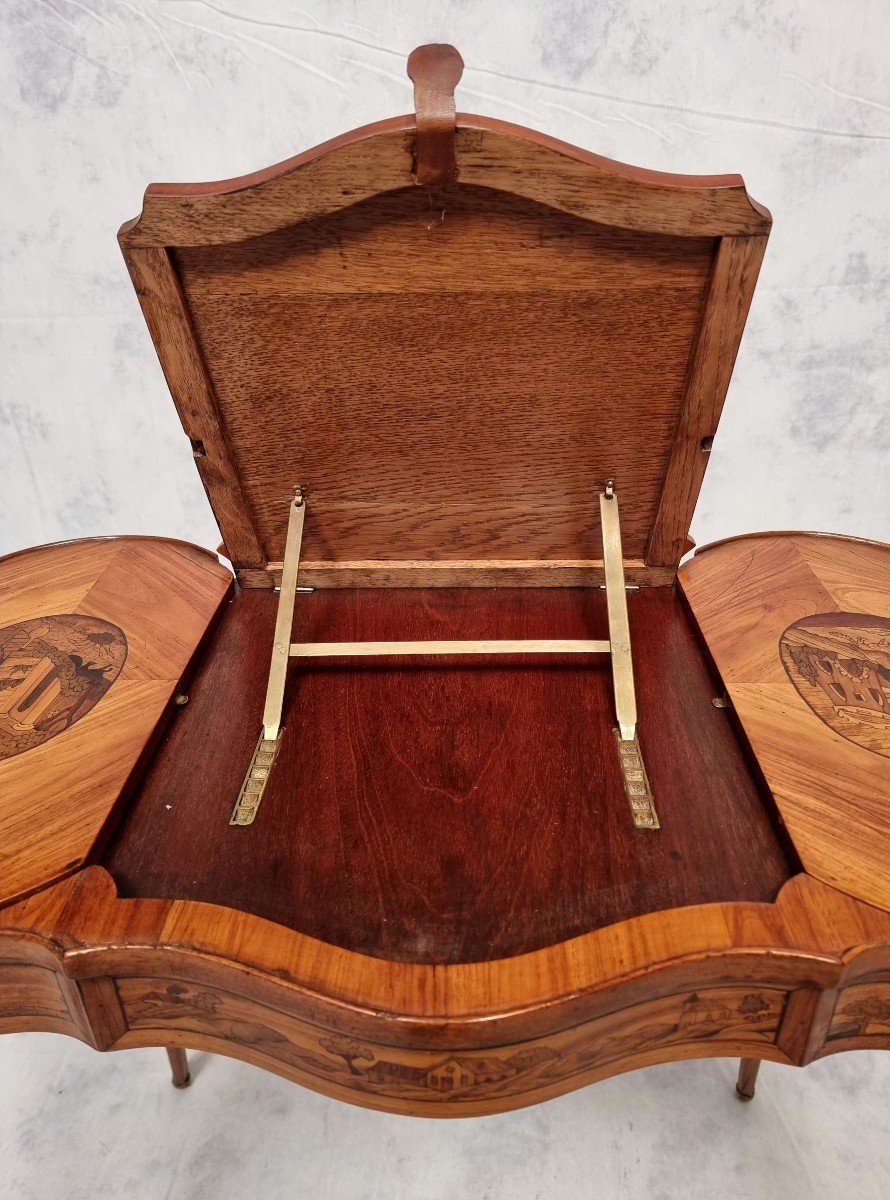 Louis XV Style Writing Table - Rosewood - 19th-photo-5