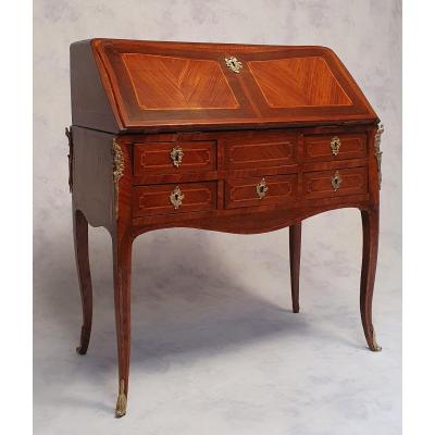 Secretary Period Transition Louis XV, Louis XVI - Rosewood & Rosewood - 18th