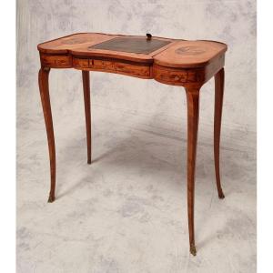 Table à Écrire De Style Louis XV - Bois De Rose - 19ème