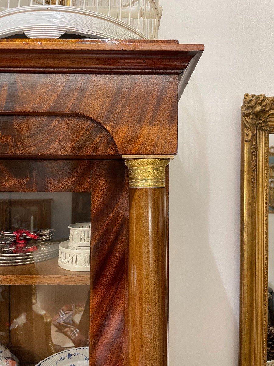Empire Library/showcase In Mahogany Late 19th-photo-2