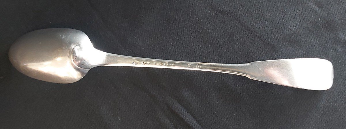 18th Century Sterling Silver Stew Spoon -photo-2
