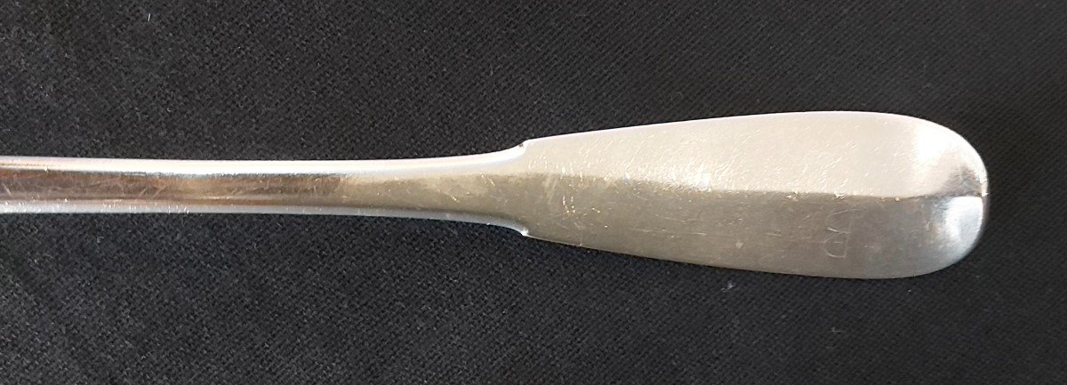 18th Century Sterling Silver Stew Spoon -photo-3