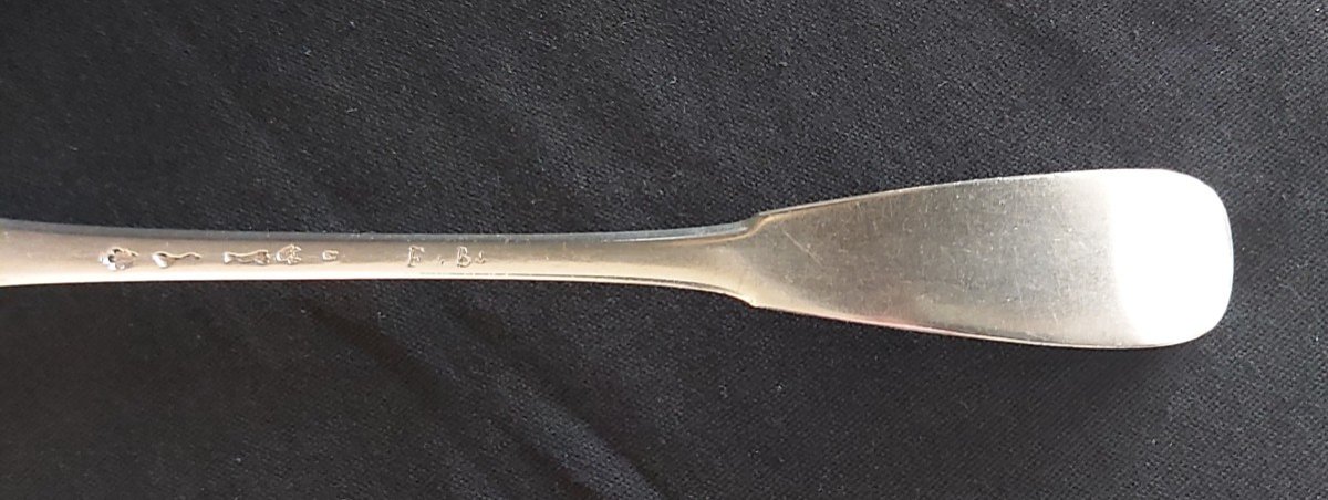 18th Century Sterling Silver Stew Spoon -photo-4