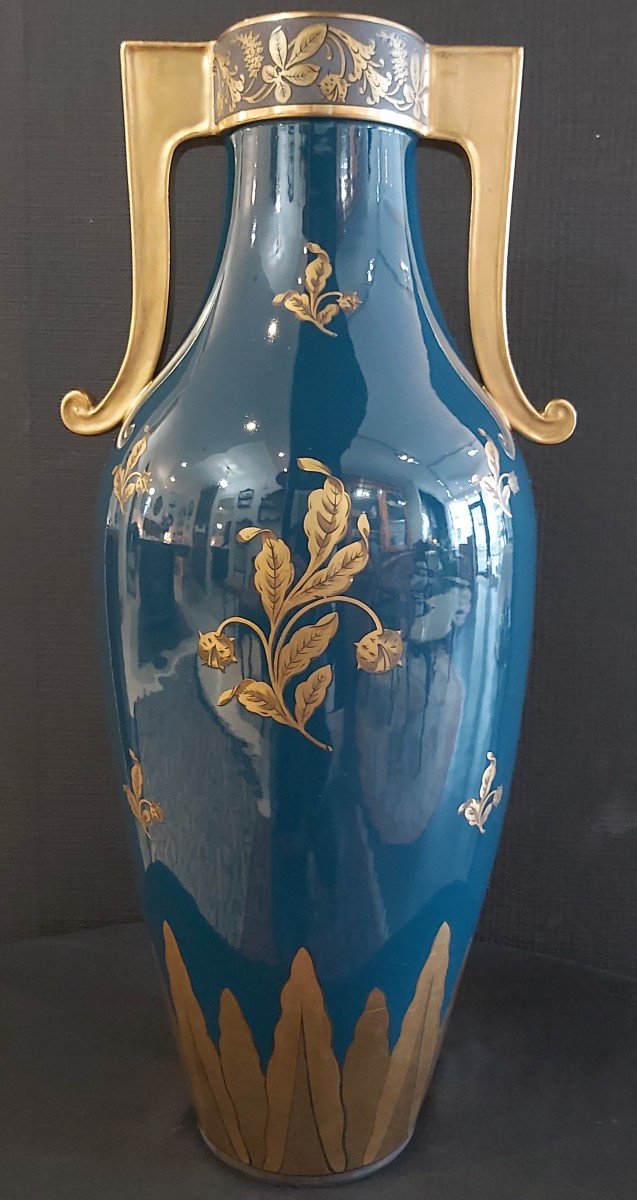 Grand vase porcelaine de Tours Jaget-Pinon -photo-2