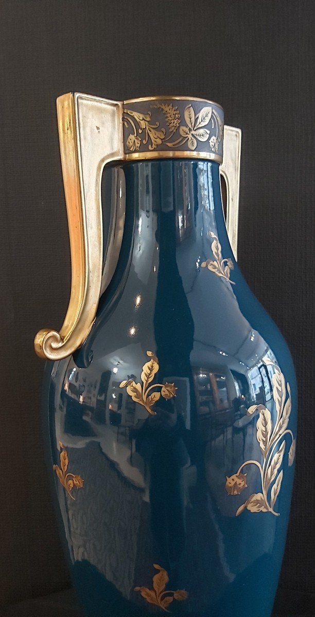 Grand vase porcelaine de Tours Jaget-Pinon -photo-4
