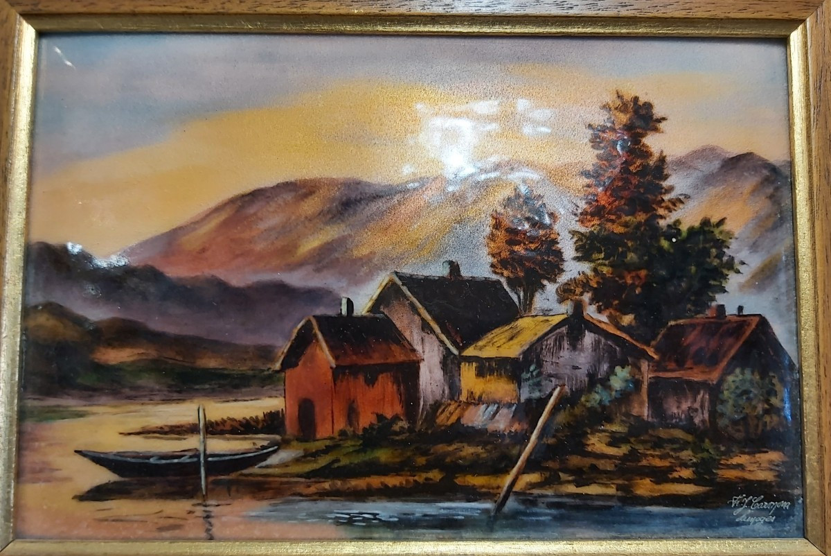 Émaux De Limoges. Tableau du Maître émailleur F. J. Carmona -photo-2