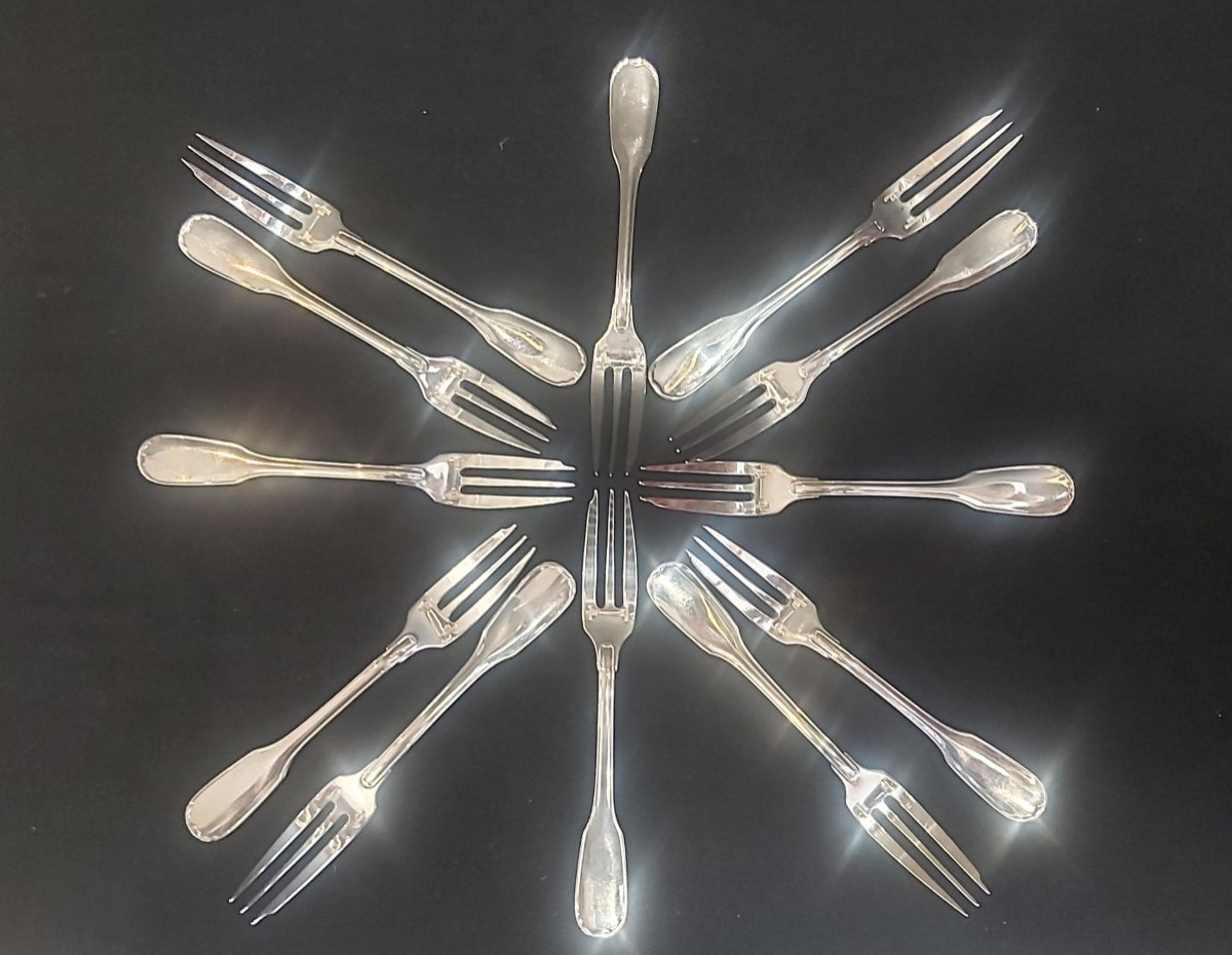 Christofle Versailles Cake Forks 