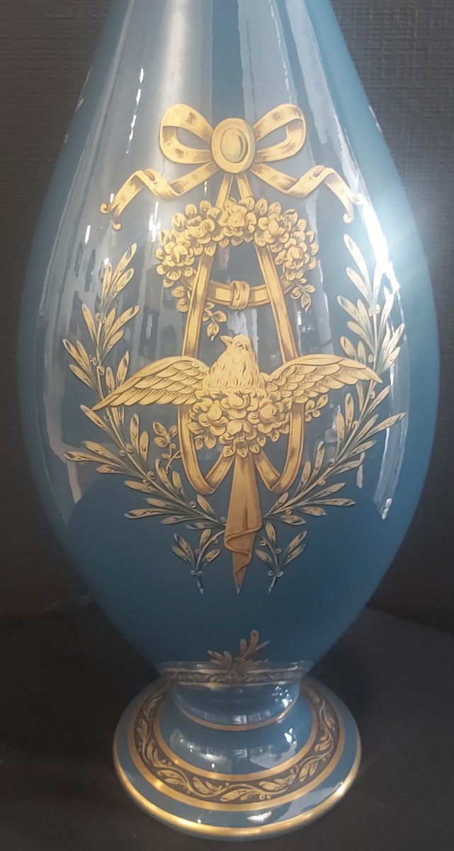 Grand vase porcelaine de Tours Jaget-Pinon. -photo-3