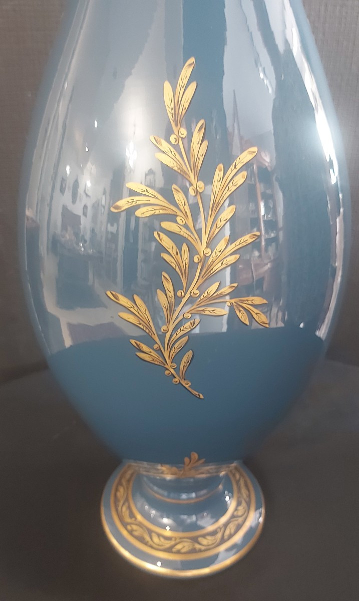 Grand vase porcelaine de Tours Jaget-Pinon. -photo-4