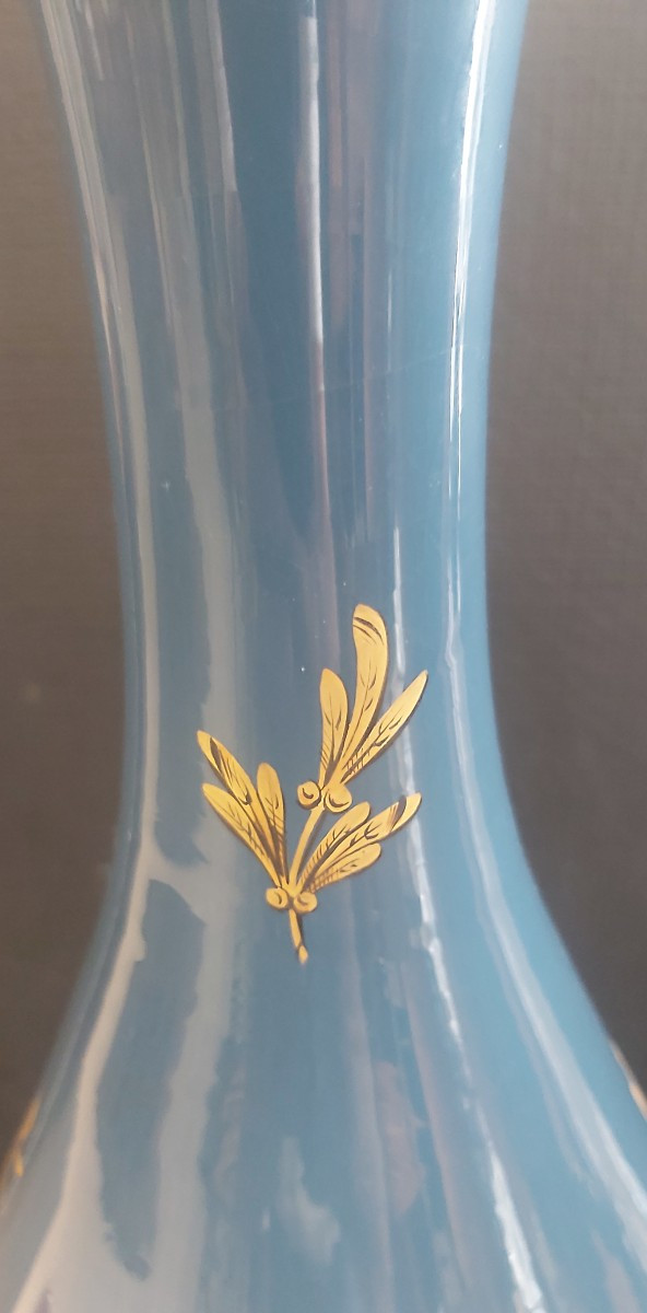 Grand vase porcelaine de Tours Jaget-Pinon. -photo-1