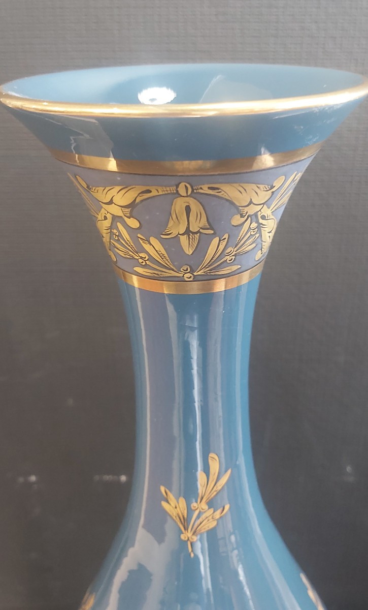 Grand vase porcelaine de Tours Jaget-Pinon. -photo-2