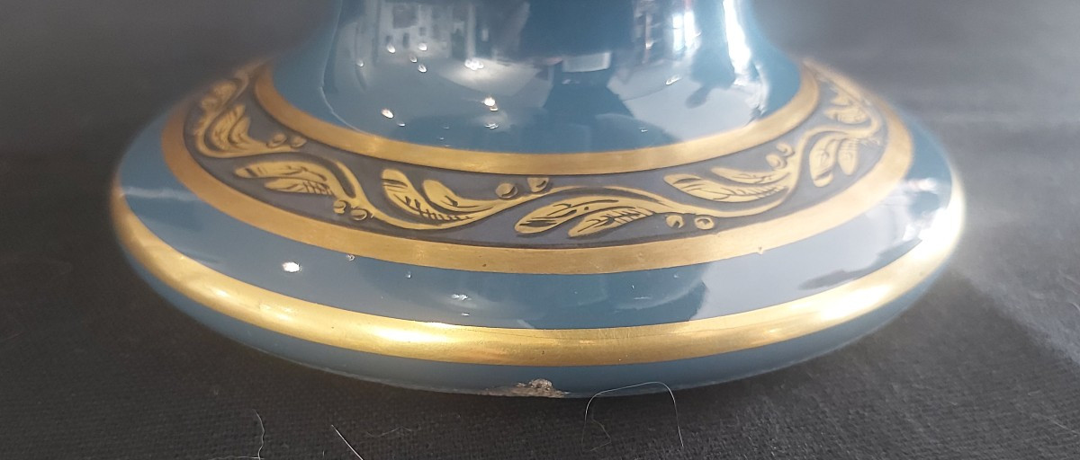 Grand vase porcelaine de Tours Jaget-Pinon. -photo-5