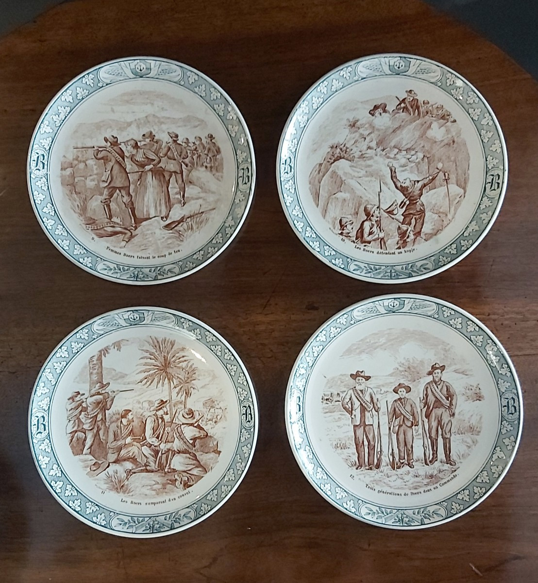 Historiated Iron Earthenware Plates From The Creil And Montereau Earthenware Factory -photo-3