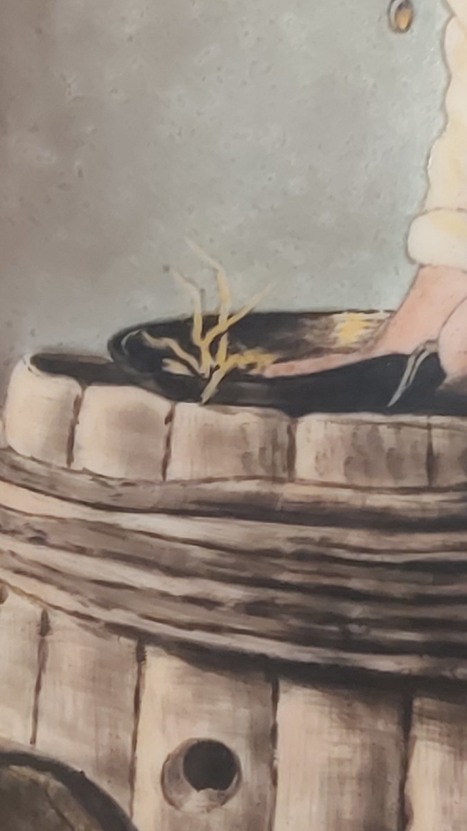 Large Decorative Limoges Porcelain Plate Dated 1953.-photo-4