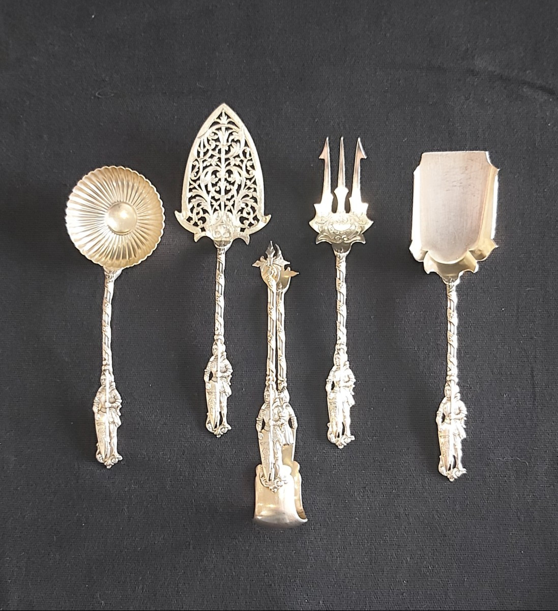 émile Puiforcat Silver And Vermeil Mignardises Set.