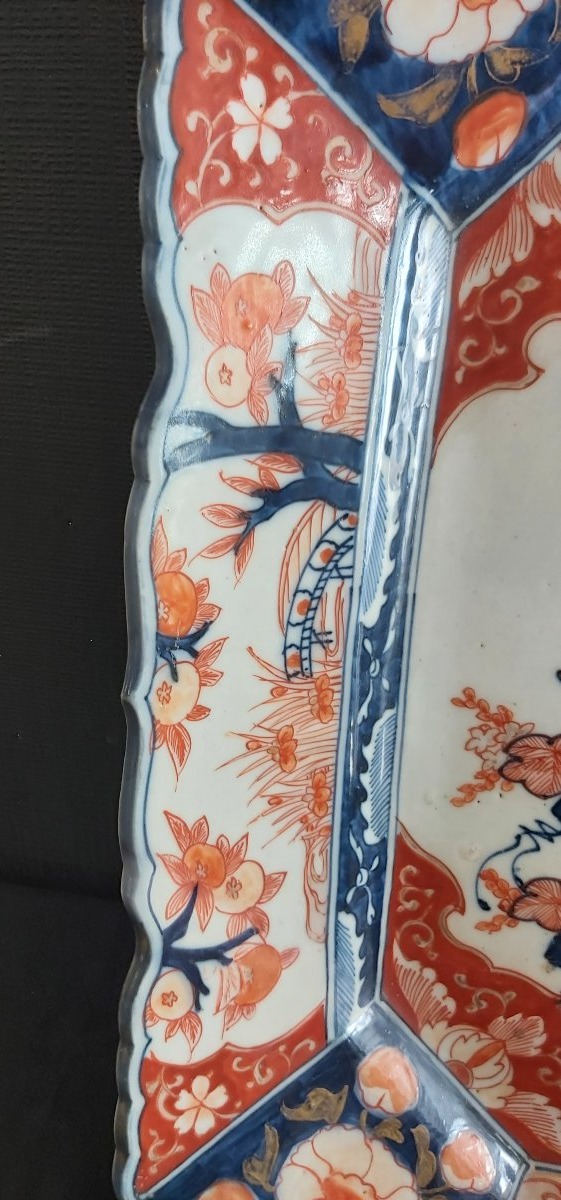 Grand plat Imari carré XIXème siècle.-photo-3