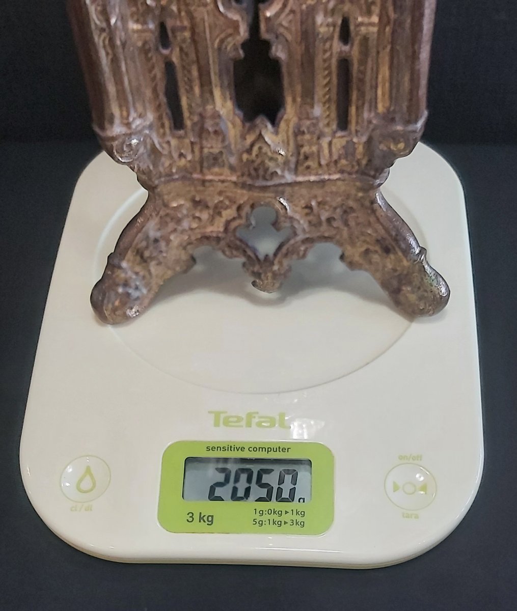 19th-century Gilded Bronze Church Candleholder -photo-6