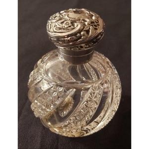 Silver Frame Crystal Perfume Bottle 