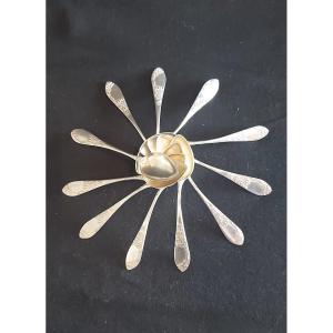 Art Nouveau Moka Spoons 