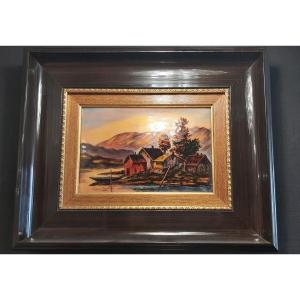 Émaux De Limoges. Tableau du Maître émailleur F. J. Carmona 