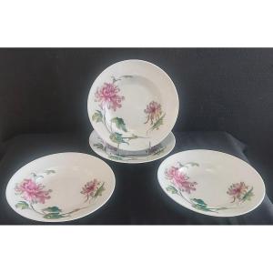 Quatre assiettes porcelaine de la Maison Tharaud de Limoges