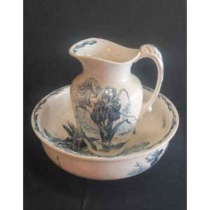 Ensemble de toilette, broc-bassine, Villeroy et Boch.