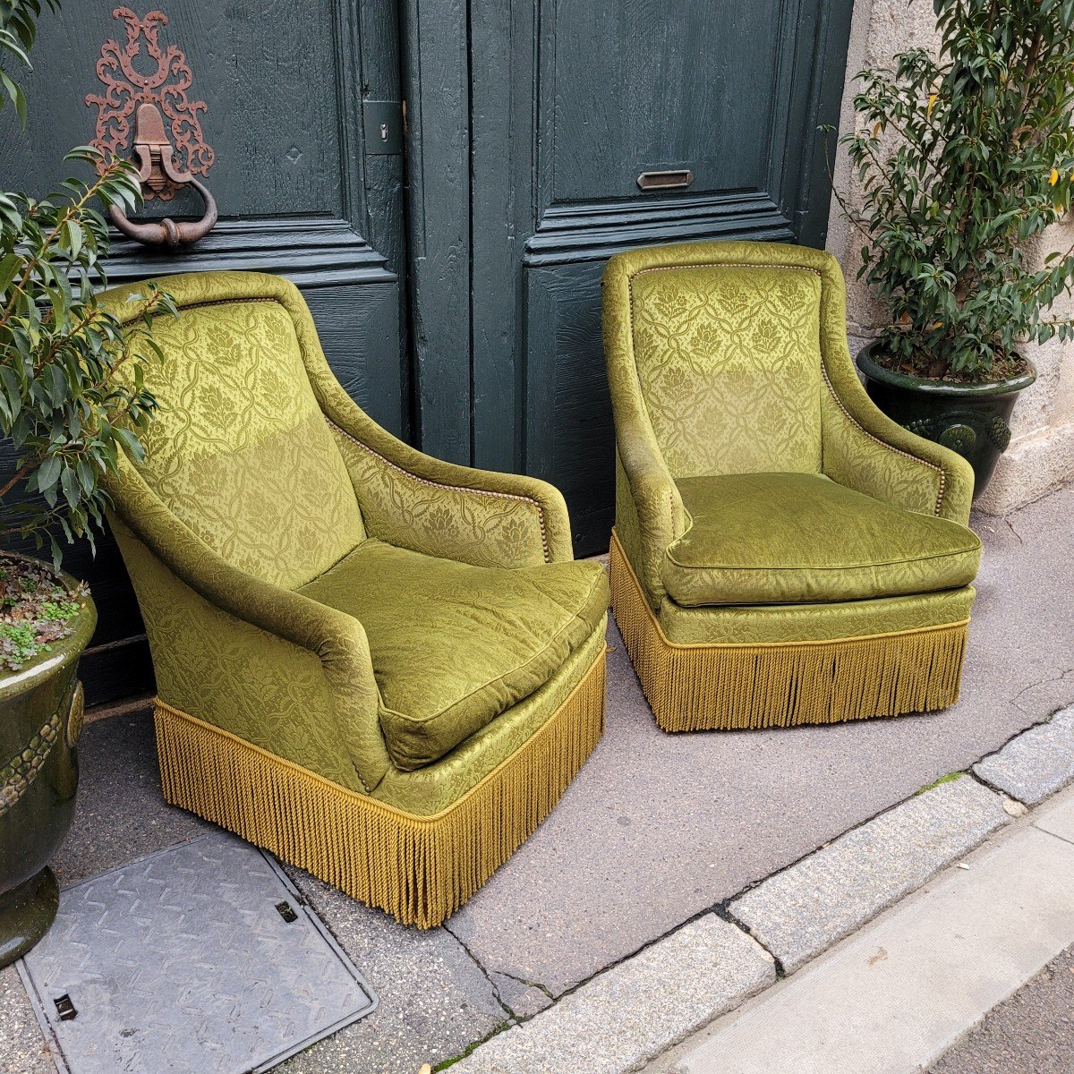 Paire De Fauteuils -photo-2