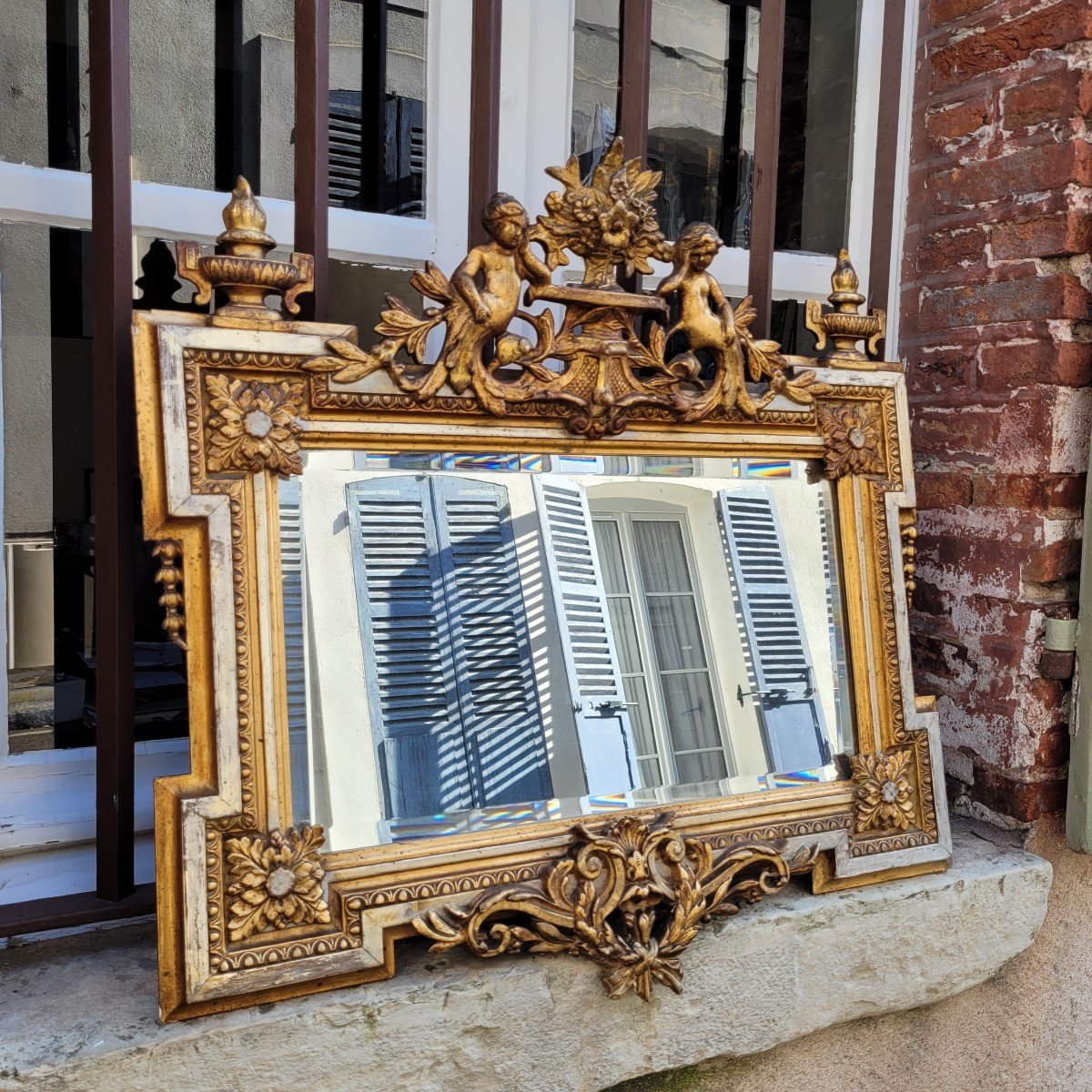 Golden Wood Mirror -photo-2