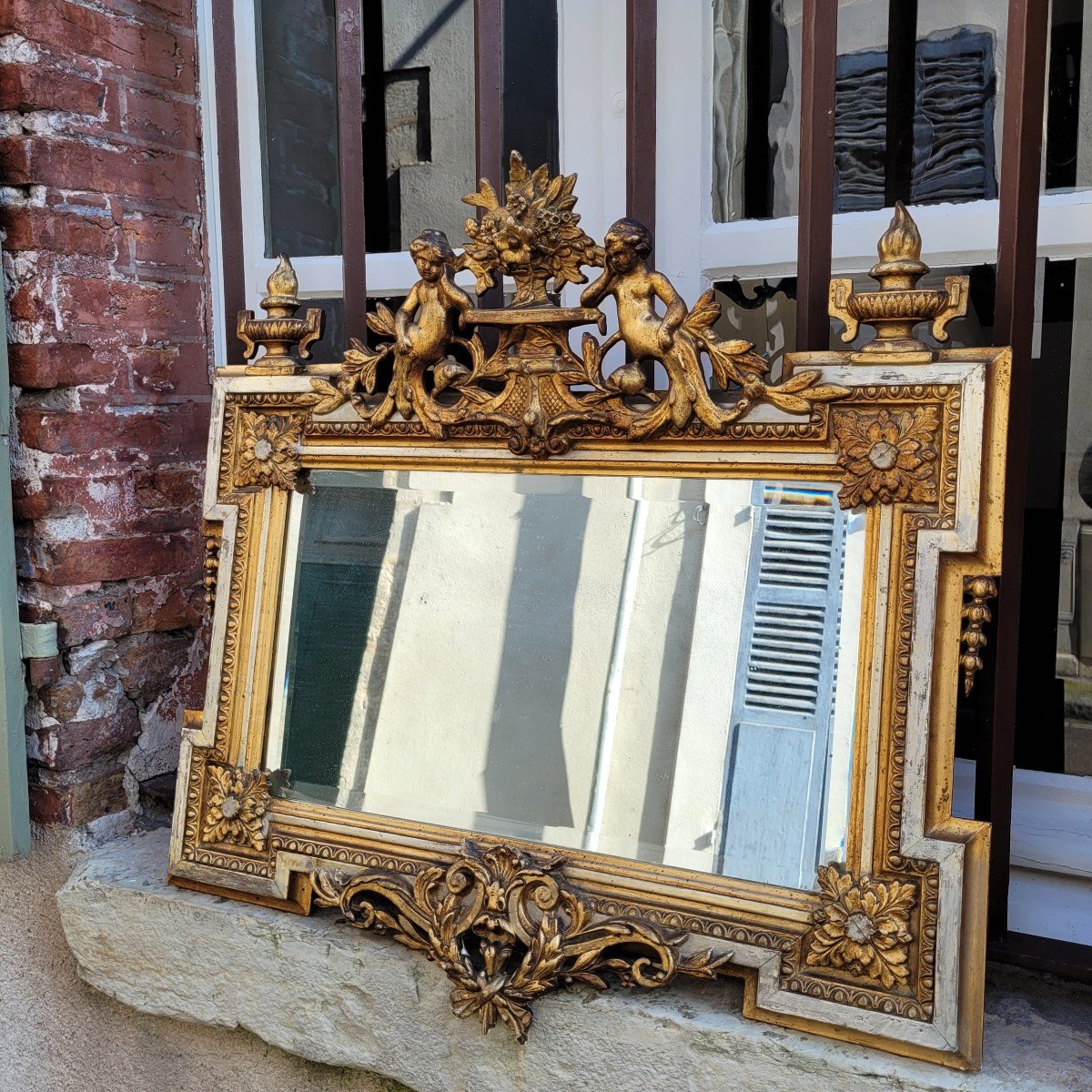 Golden Wood Mirror 