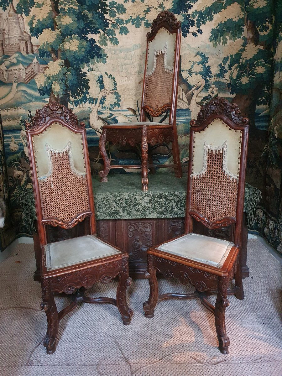 Set Of 6 High-backed Chairs-photo-2