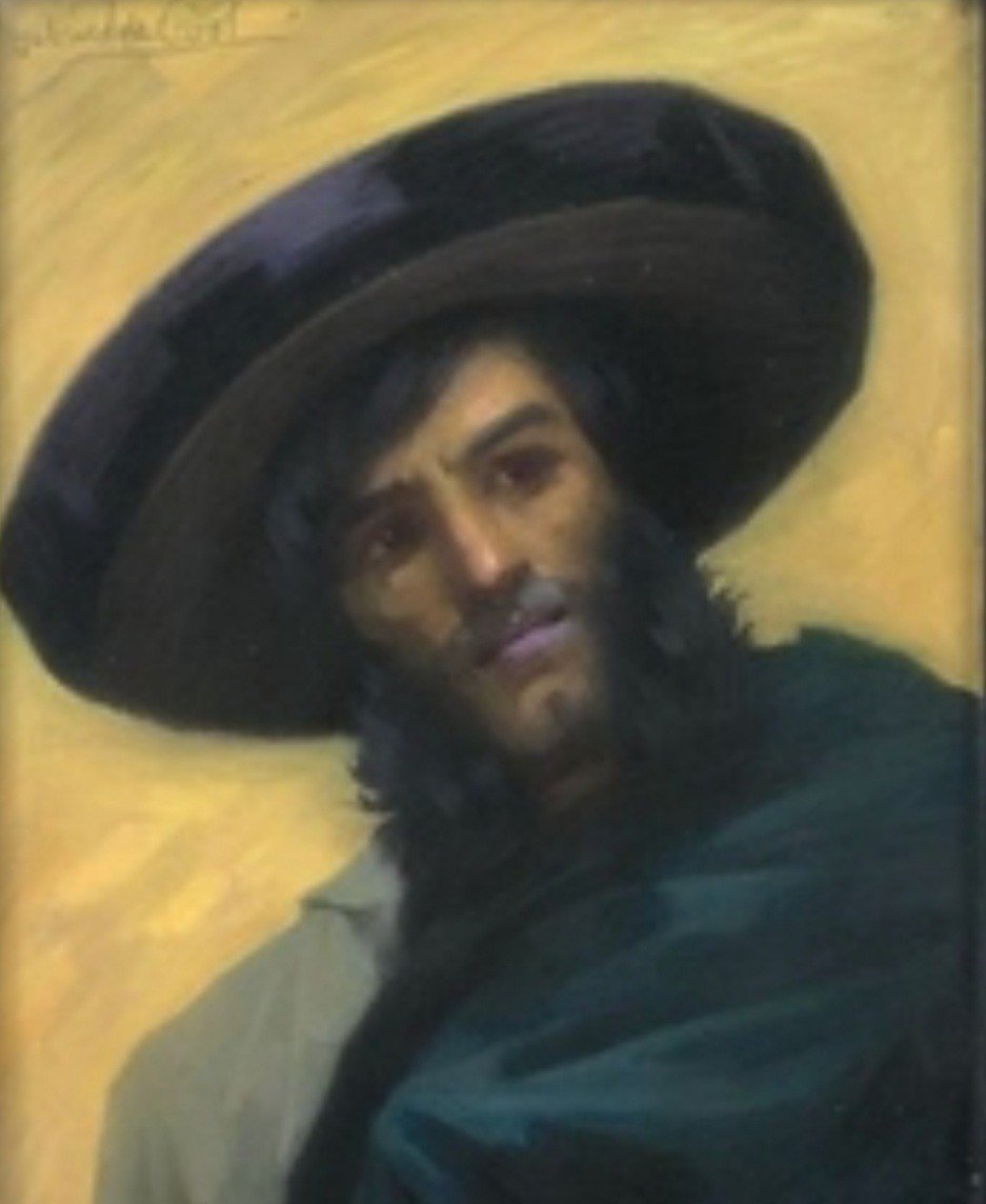 Pastel Portrait d'un Hassidim