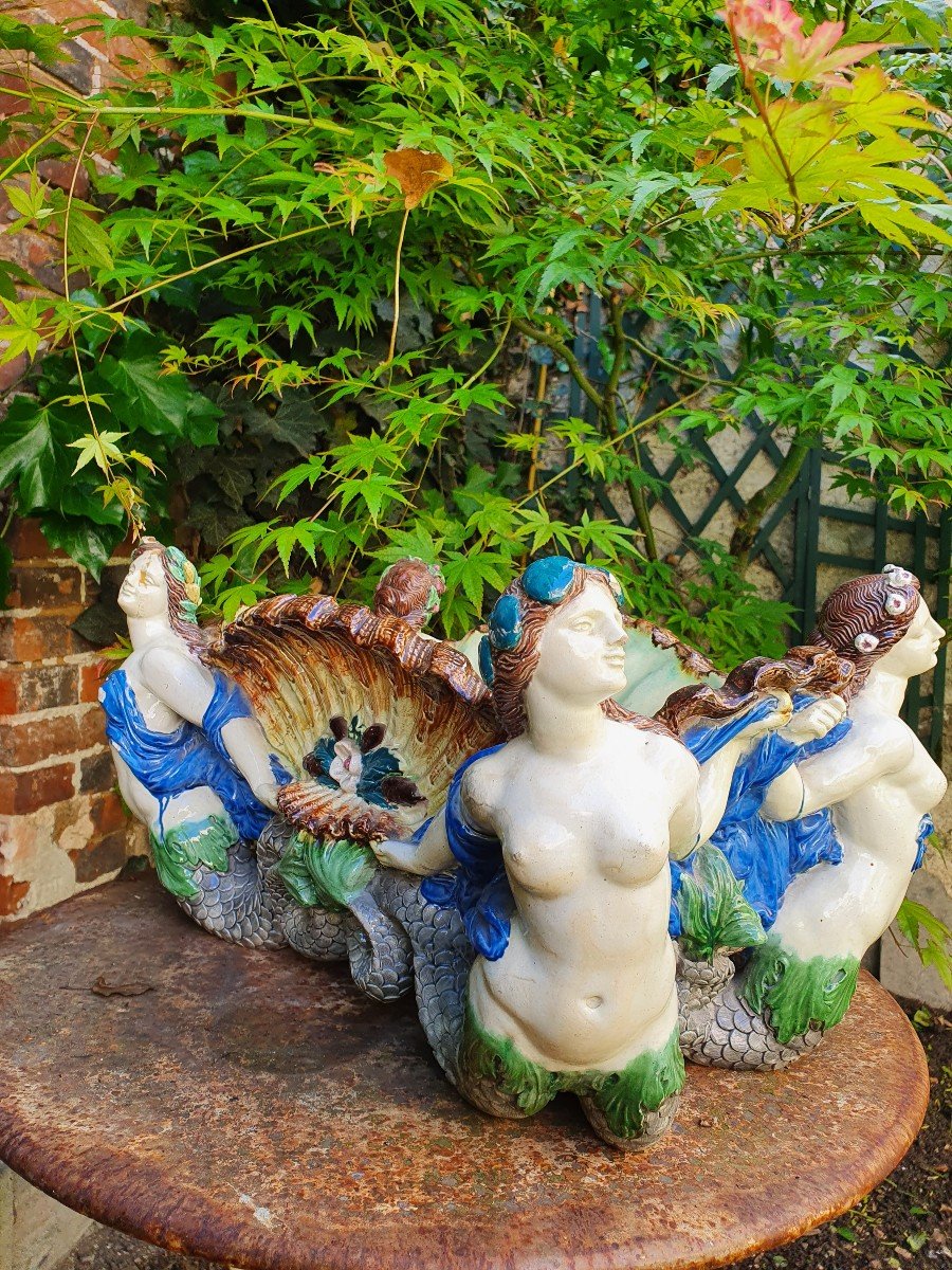 Paire de Jardinières en Majolique-photo-3