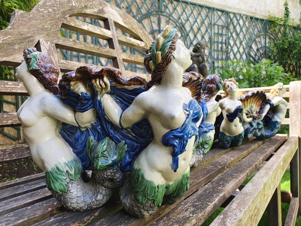 Paire de Jardinières en Majolique-photo-1