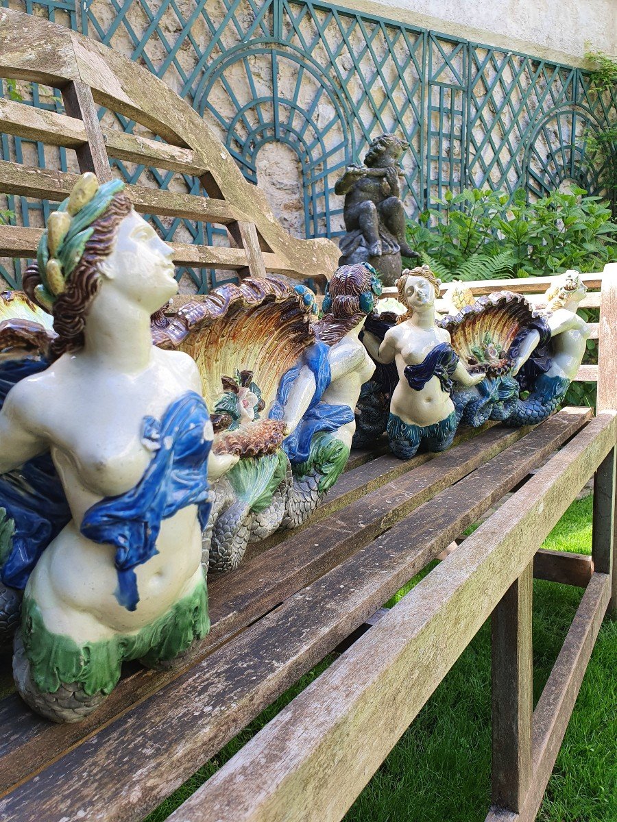 Paire de Jardinières en Majolique-photo-2