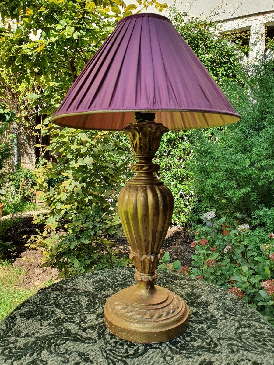 Golden Wood Lamp-photo-2