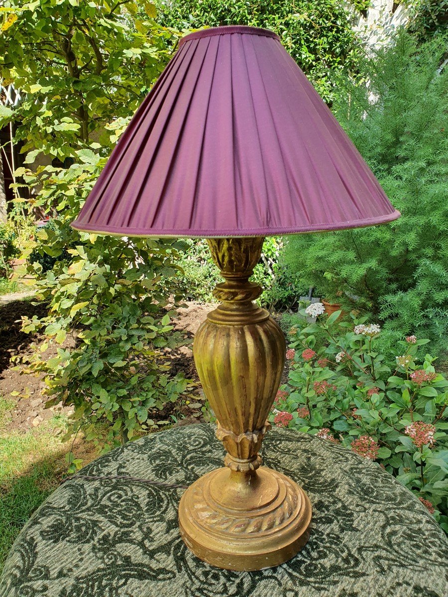 Golden Wood Lamp
