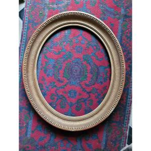 Oval Frame In Gilded Wood