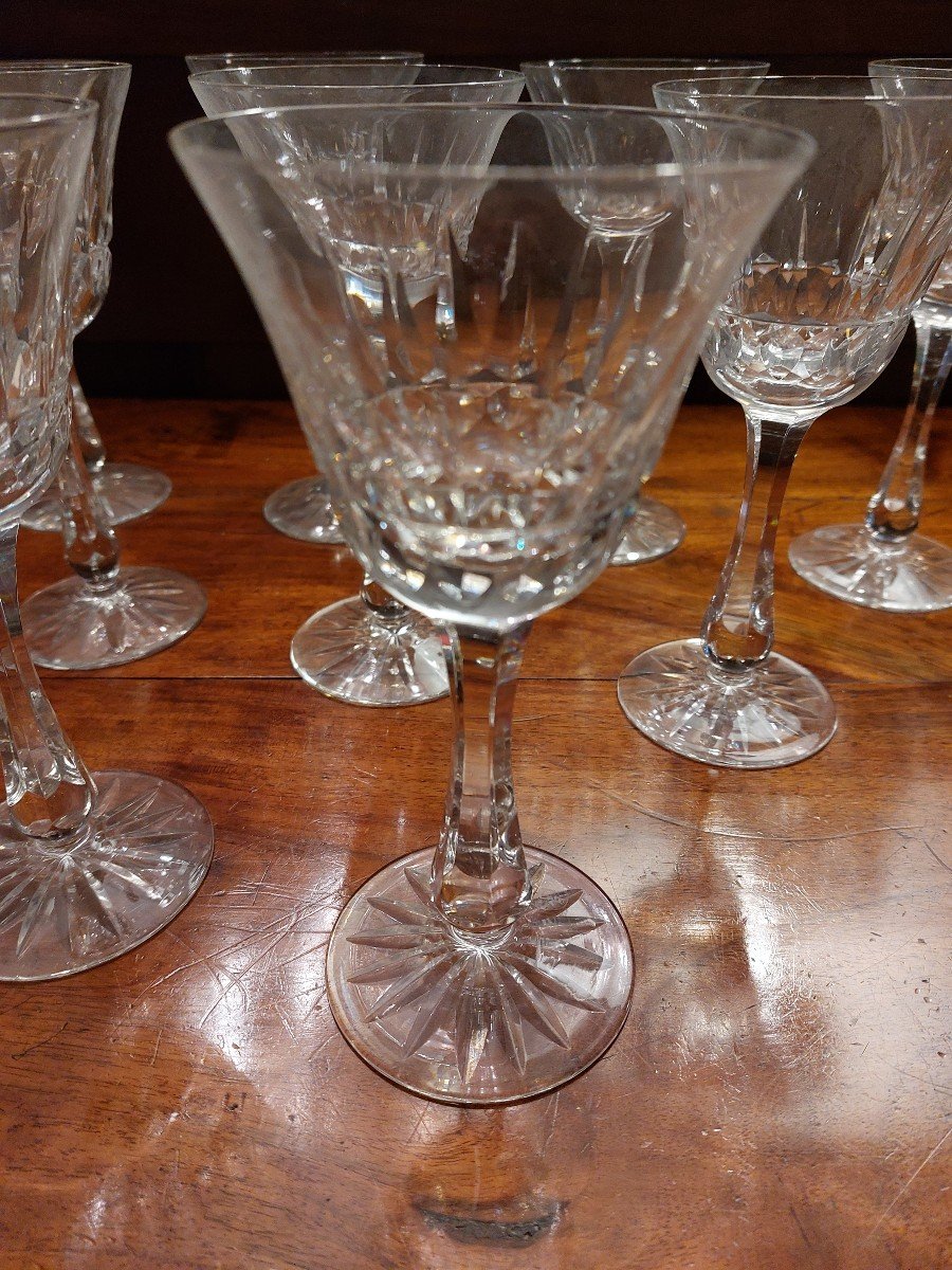 Bayel Crystal. Suite Of 9 Wine Glasses-photo-4