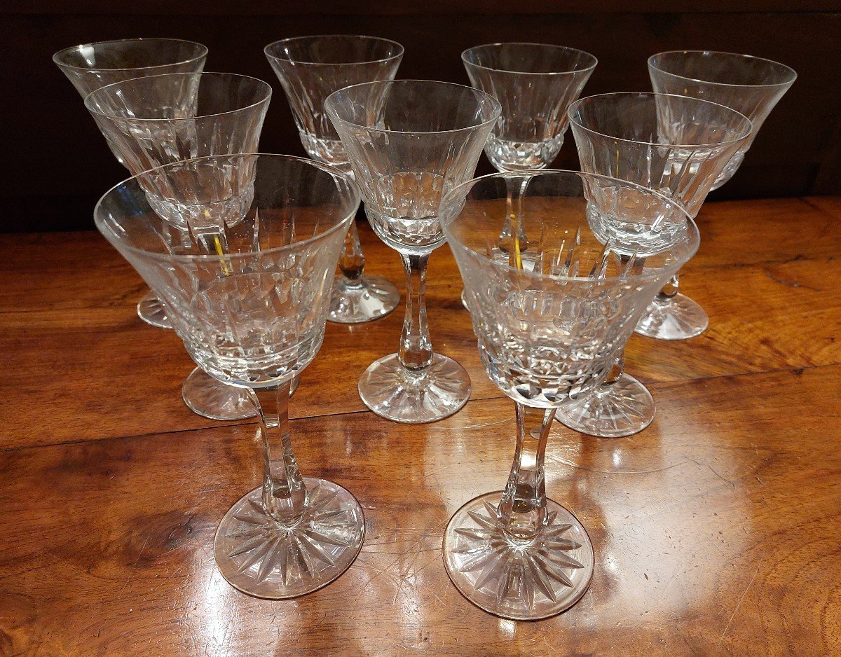 Bayel Crystal. Suite Of 9 Wine Glasses