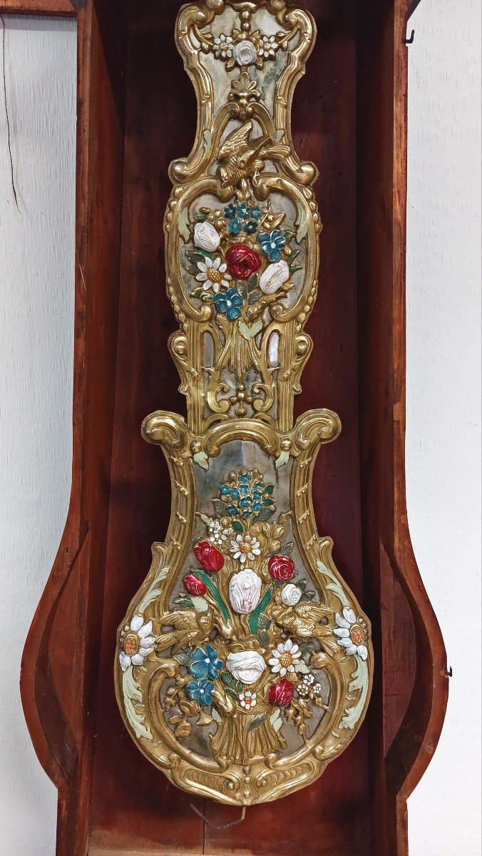 A NORTH ITALIAN FLORAL POLYCHROME DECORATED BLUE 'LACCA' COMODINO