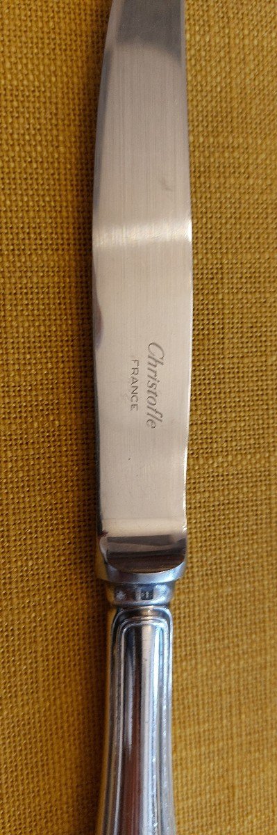 Christofle: Suite De 12 Couteaux à Desserts Modèle "spatours"-photo-1