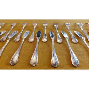 Christofle: Fish Cutlery 24 Pieces "spatours" Model