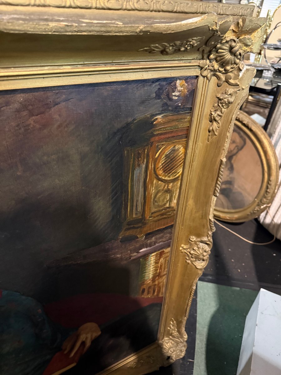 Portrait Of Countess Le Longvalle, Painted On Canvas.-photo-1