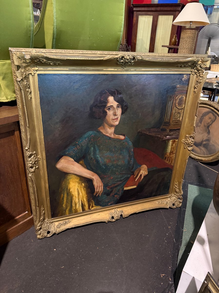 Portrait Of Countess Le Longvalle, Painted On Canvas.