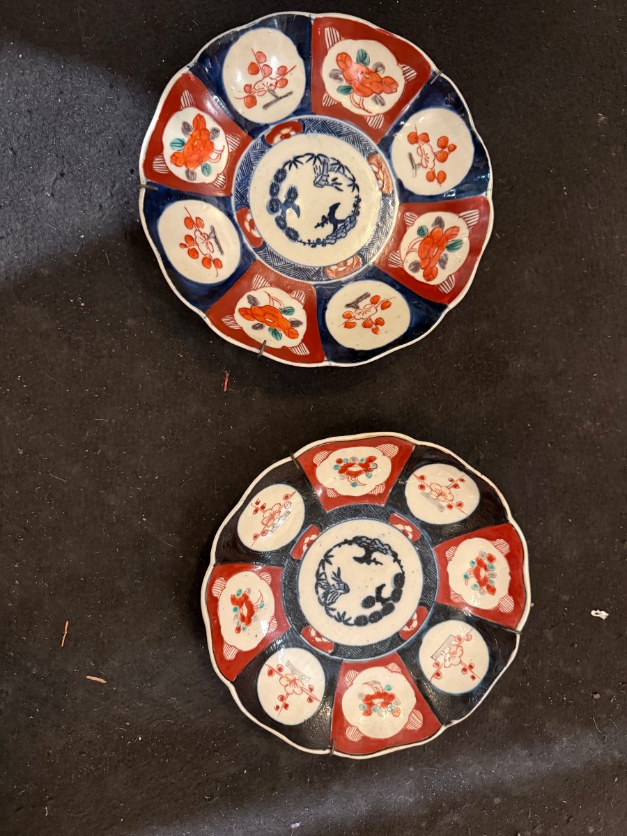 Paire d'assiettes IMARI Japon-photo-4