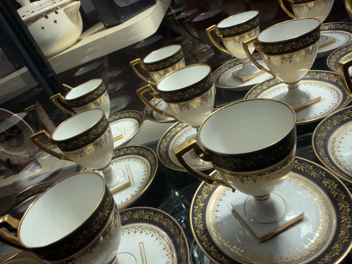 Empire 12-cup Coffee Set, Limoges Porcelain, Marked "a.f.", Circa 1900–1920-photo-3