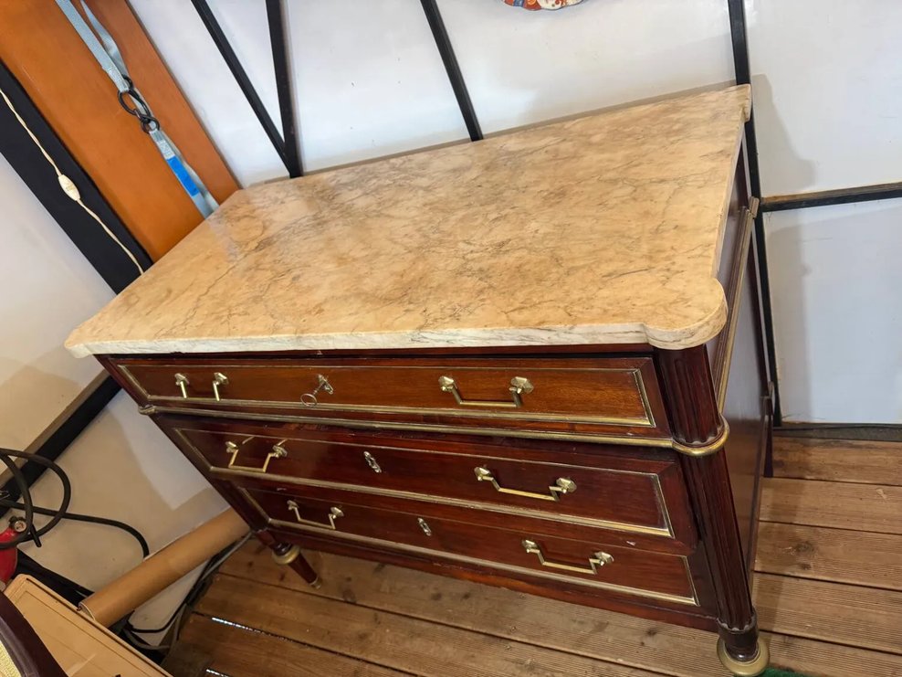 Commode Ecritoire Louis XVI en acajou.-photo-4