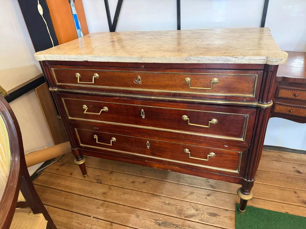 Commode Ecritoire Louis XVI en acajou.-photo-2