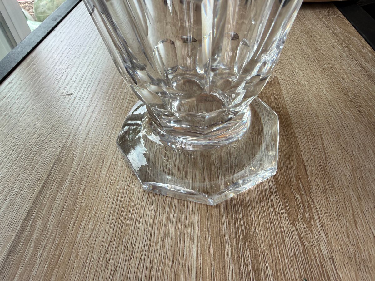 Vase corolle en cristal taillé-photo-2